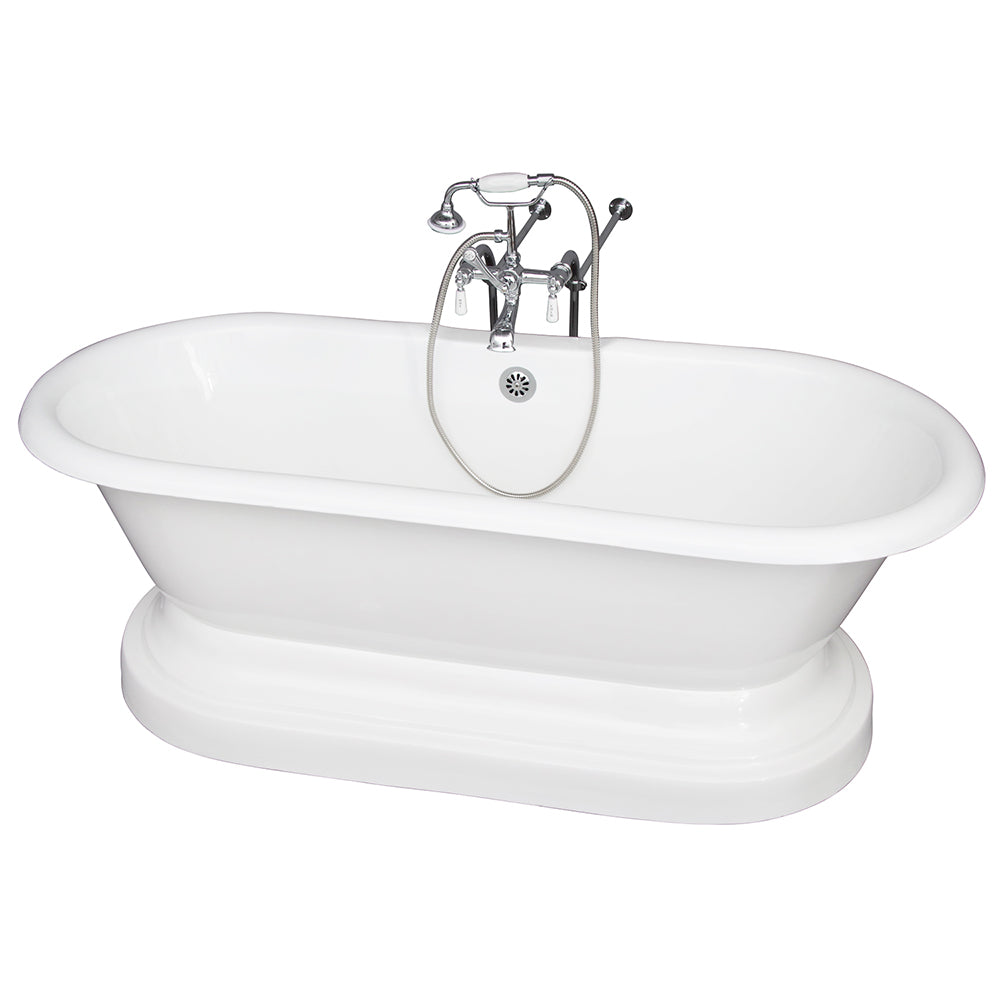 Duet 67″ Cast Iron Double Roll Top Kit – Polished Chrome Accessories