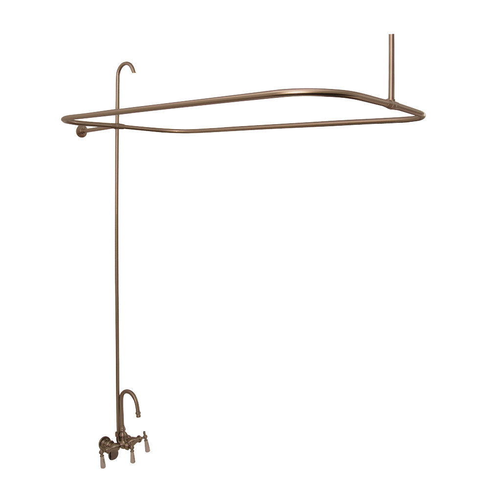 Asia 67″ Acrylic Roll Top Tub Kit in White – Brushed Nickel Accessories