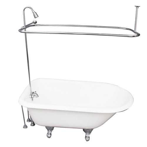 Antonio 55″ Cast Iron Roll Top Tub Kit – Polished Chrome Accessories
