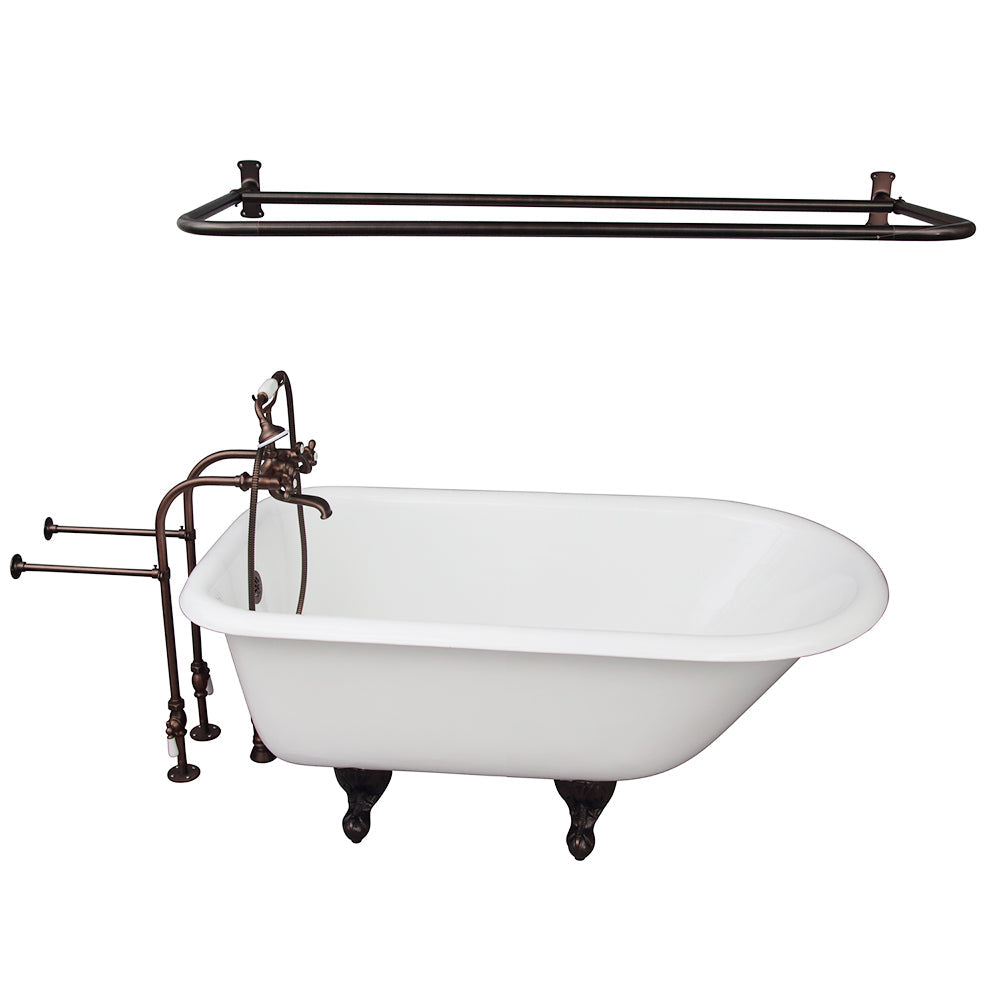 Antonio 55″ Cast Iron Roll Top Tub Kit – Oil Rubbed Bronze Accessories