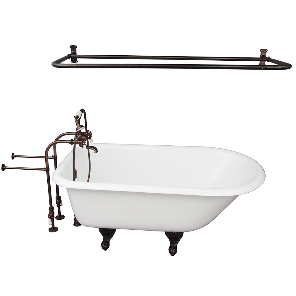 Antonio 55″ Cast Iron Roll Top Tub Kit – Oil Rubbed Bronze Accessories