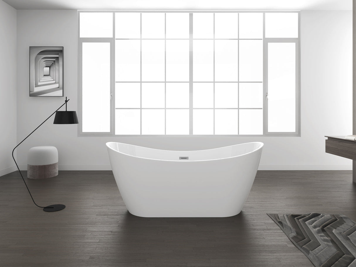 Nairobi 67" Acrylic Double Slipper Tub