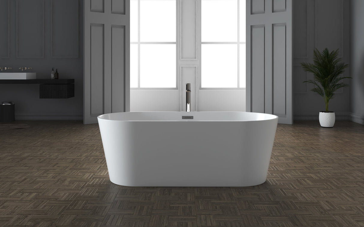 Patrick 67" Acrylic Tub with Integrated Drain and Overflow
