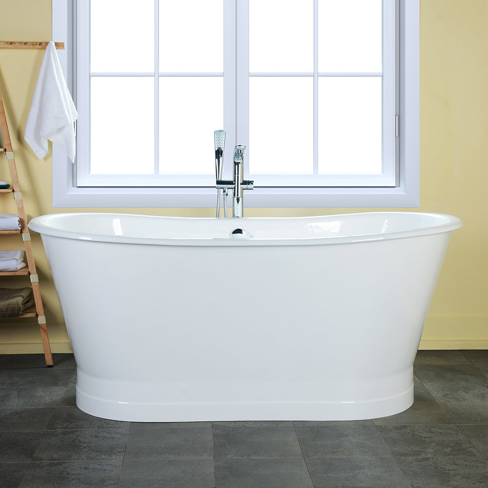 Wakely 68" Extra Wide Cast Iron Bateau Tub