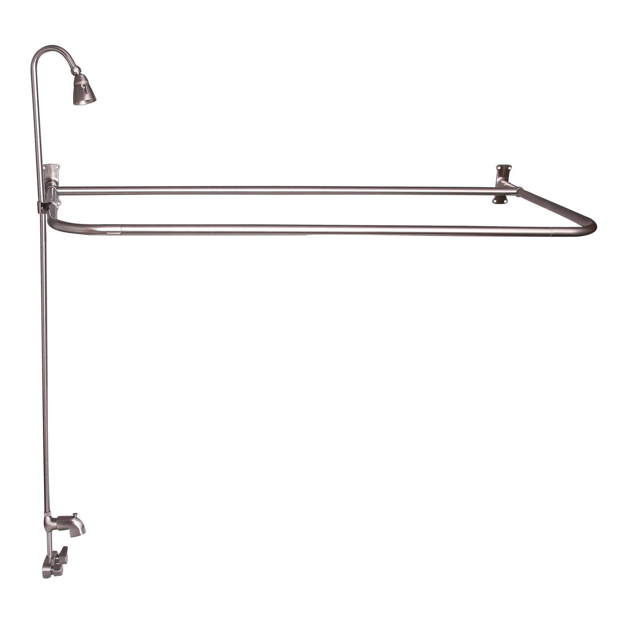Brocton 65″ Cast Iron Roll Top Tub Kit – Brushed Nickel Accessories