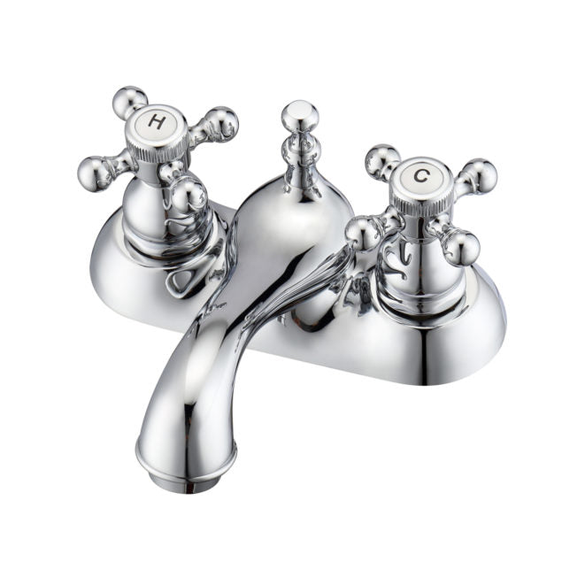 Donata 4" Centerset Lavatory Faucet with Button Cross Handles