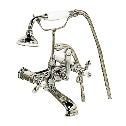 Clawfoot Tub Filler – Elephant Spout, Hand Held Shower, Swivel Mounts