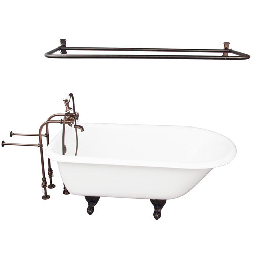 Bartlett 60″ Cast Iron Roll Top Tub Kit – Oil Rubbed Bronze Accessories