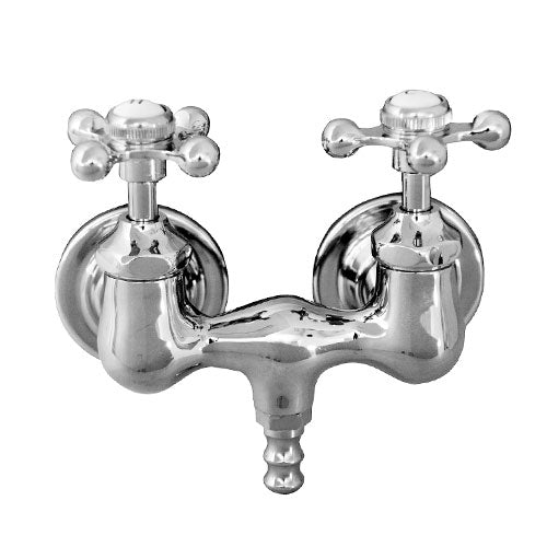Clawfoot Tub Filler – Metal Cross Handles