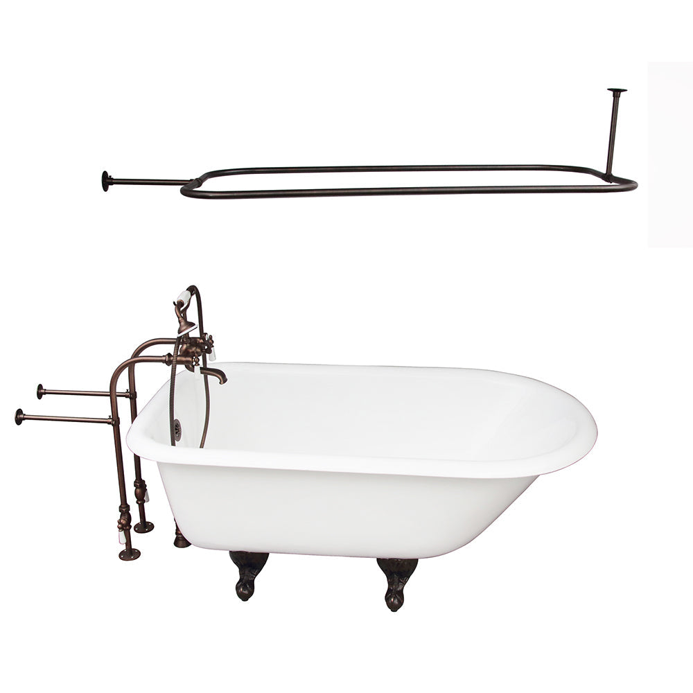 Brocton 65″ Cast Iron Roll Top Tub Kit – Oil Rubbed Bronze Accessories