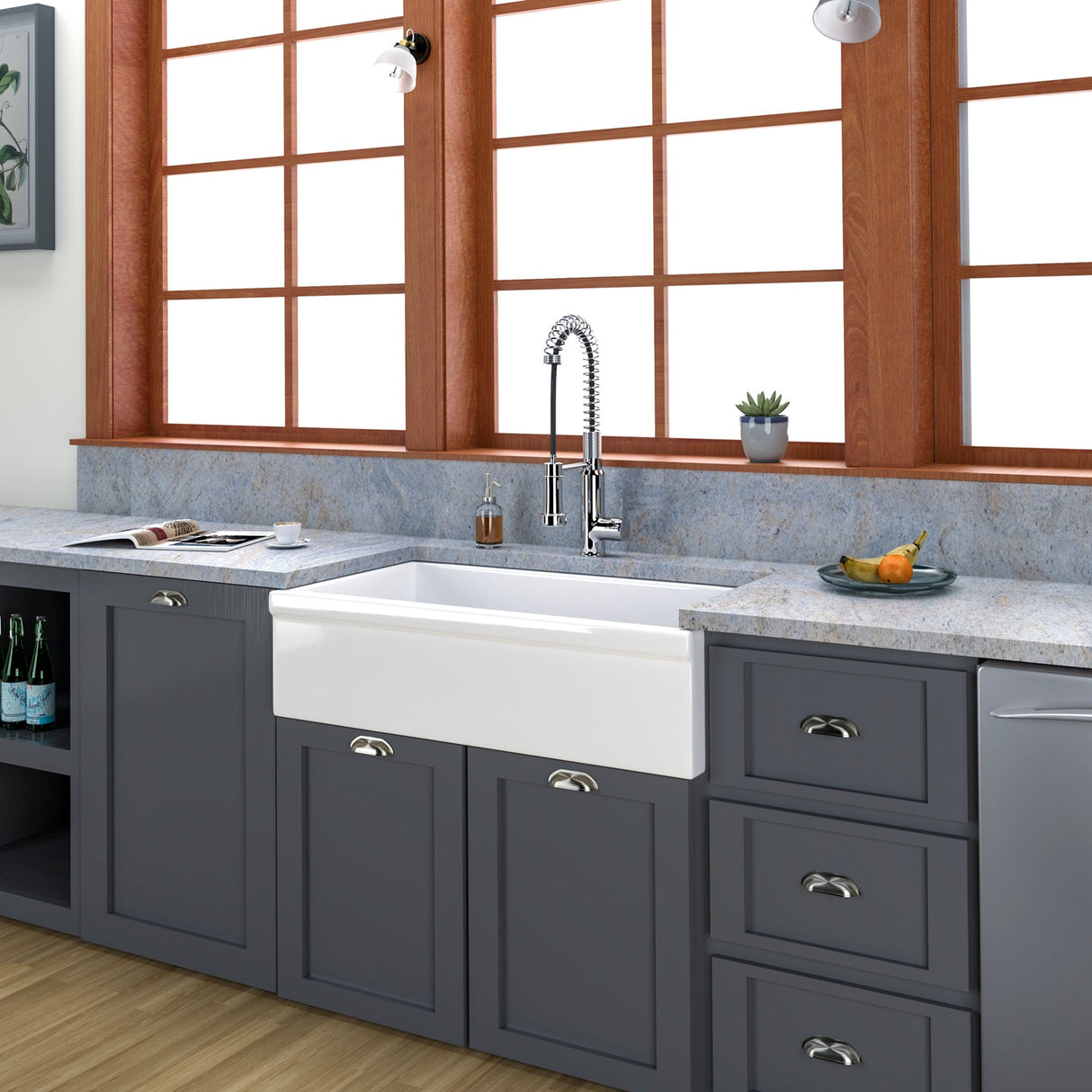 Hinton Single Bowl Fireclay Apron-Front Sink