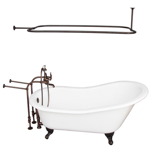 Griffin 61″ Cast Iron Slipper Tub Kit – Oil Rubbed Bronze Accessories