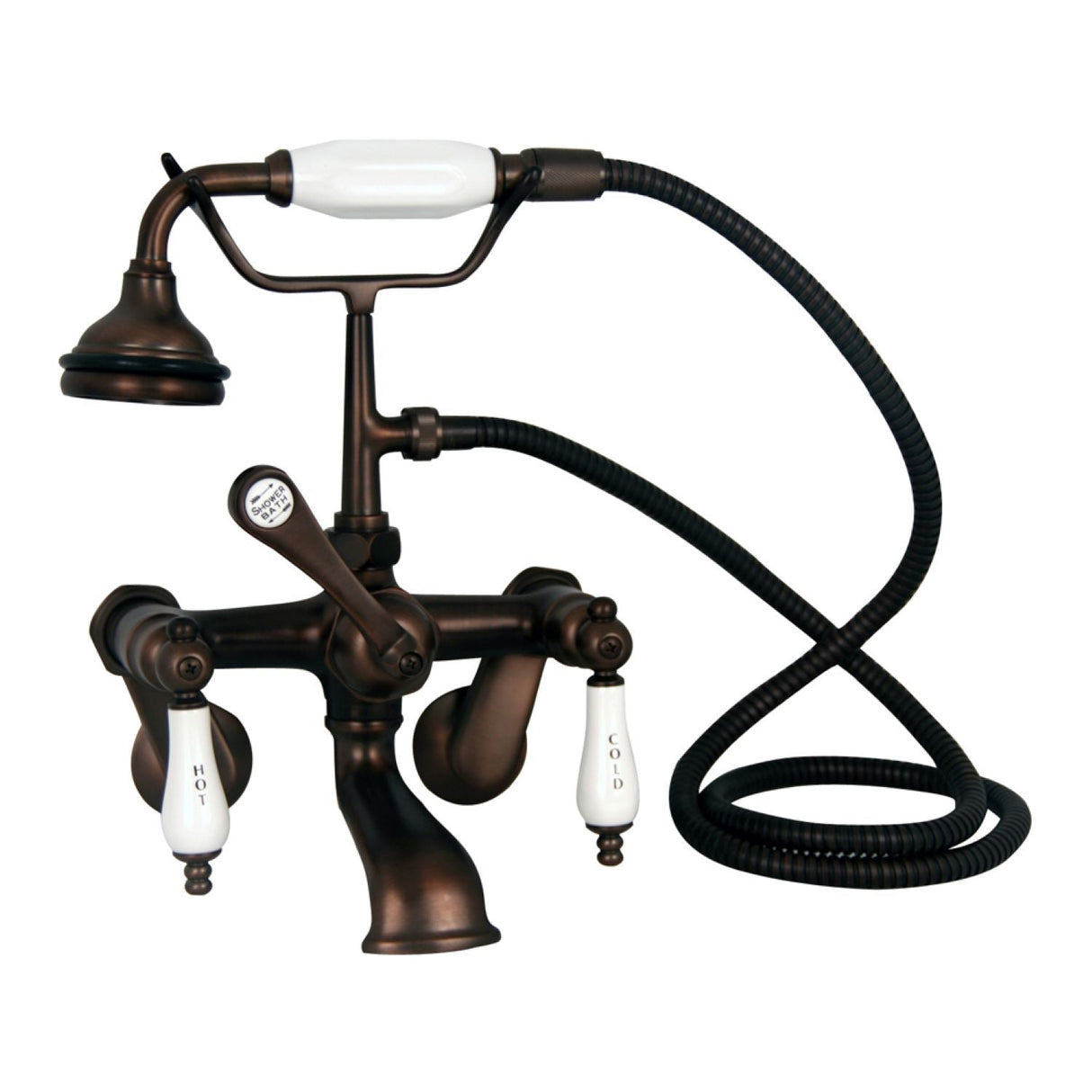 Columbus 61″ Cast Iron Double Roll Top Tub Kit – Oil Rubbed Bronze Accessories