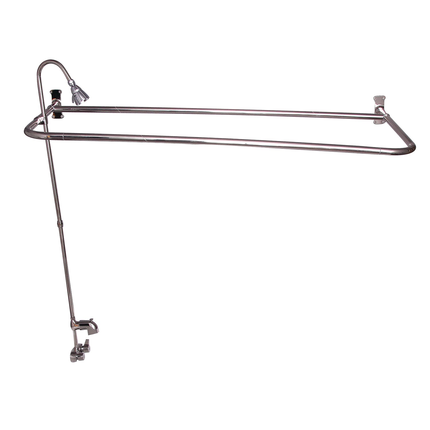Bartlett 60" Cast Iron Roll Top Tub Kit-Polished Nickel Accessories