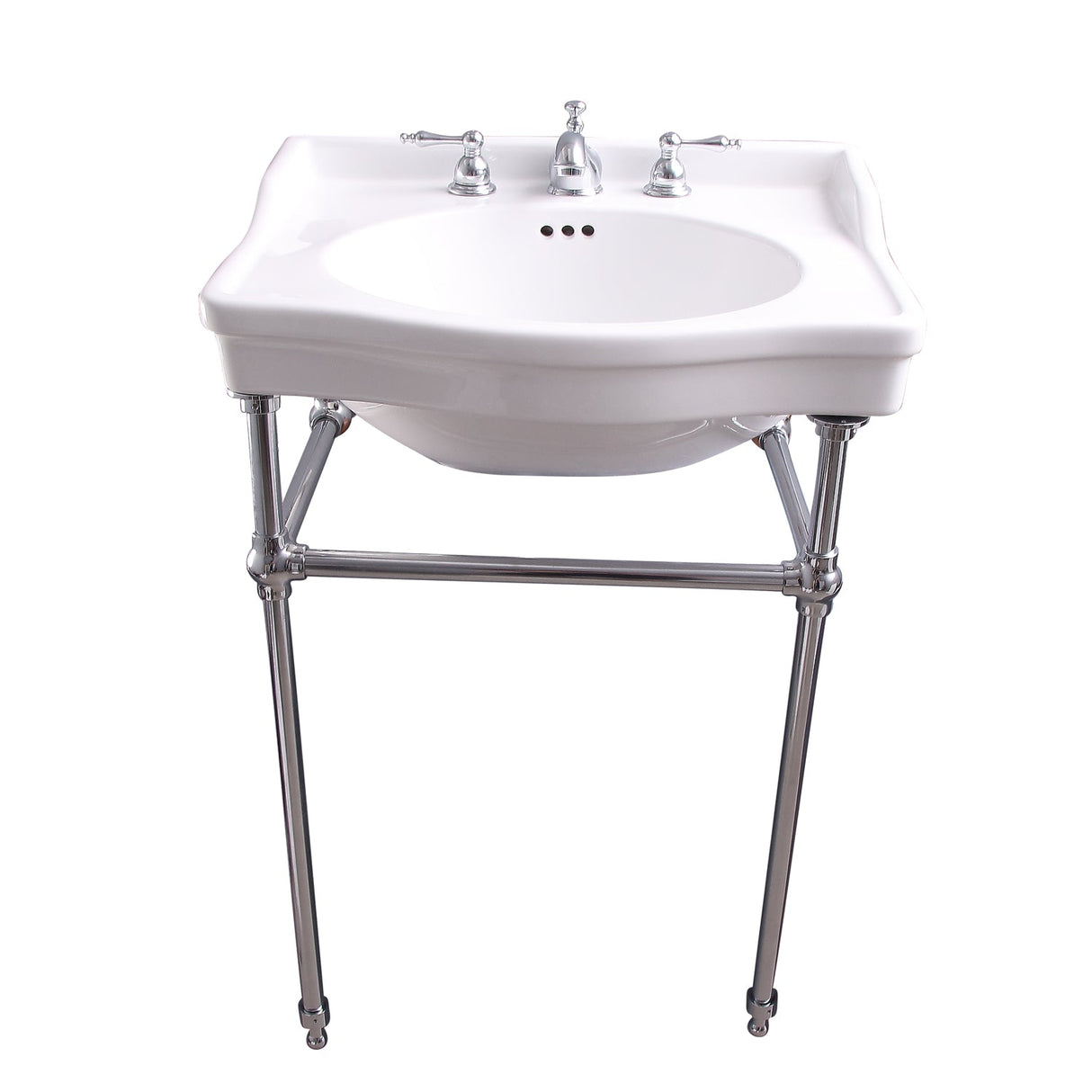 Ensal 30″ Console with Brass Stand