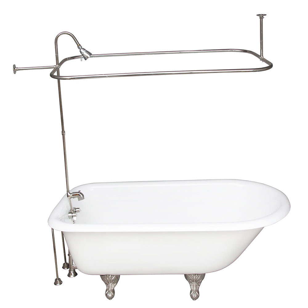 Bartlett 60″ Cast Iron Roll Top Tub Kit – Polished Chrome Accessories