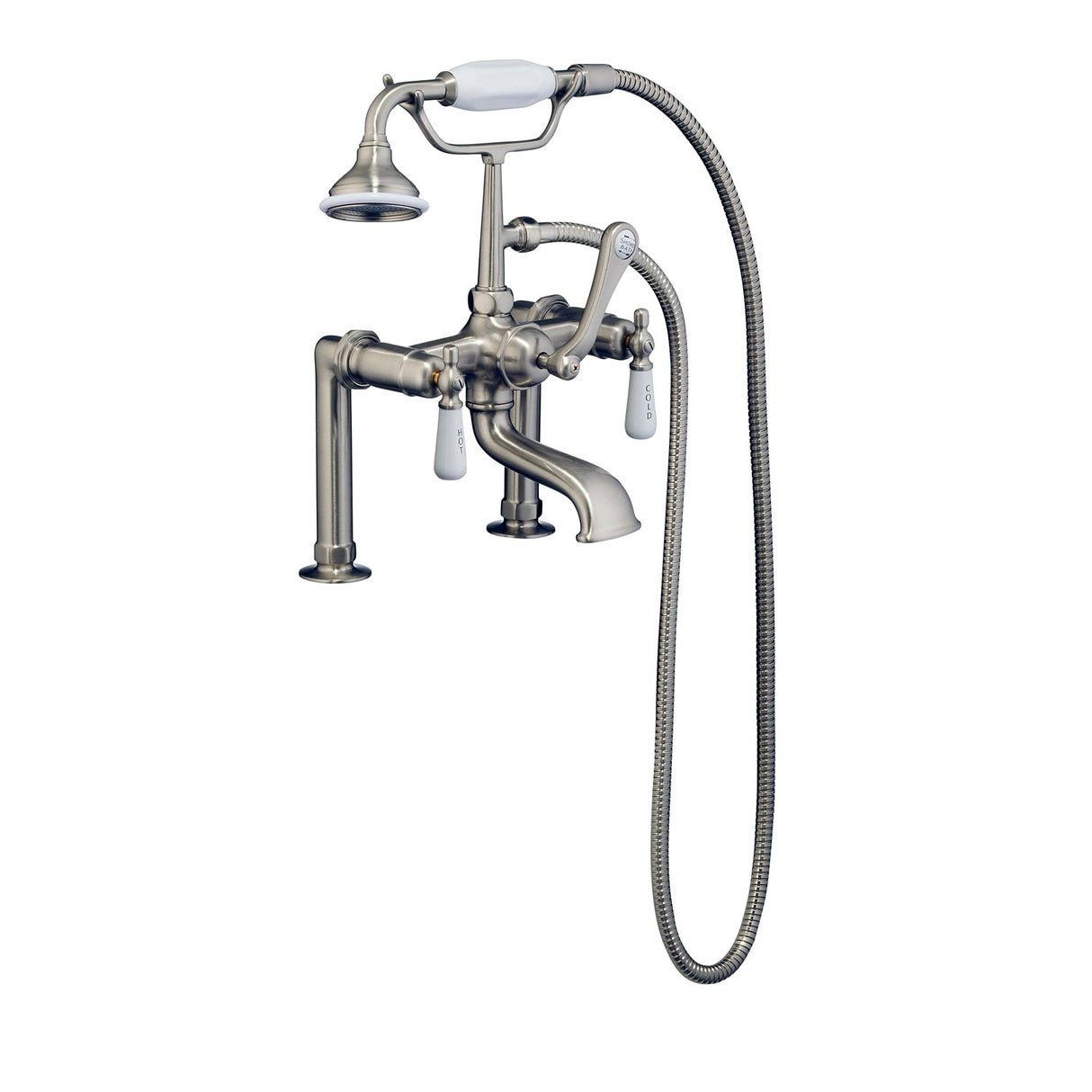 Marshall 72″ Cast Iron Double Slipper Tub Kit – Brushed Nickel Accessories