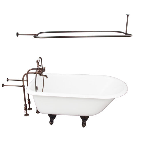 Bartlett 60″ Cast Iron Roll Top Tub Kit – Oil Rubbed Bronze Accessories