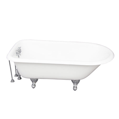 Bartlett 60″ Cast Iron Roll Top Tub Kit – Polished Chrome Accessories