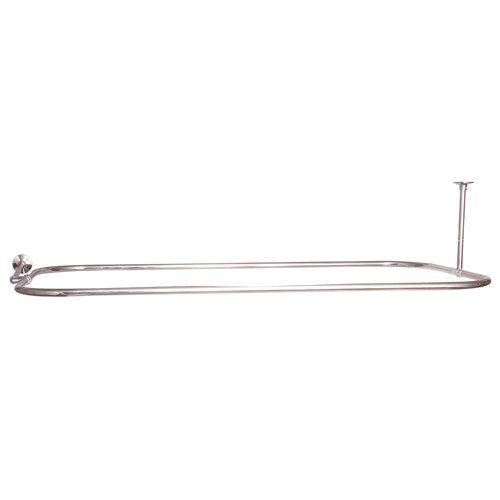 24" Rectangular Shower Rod with Supports