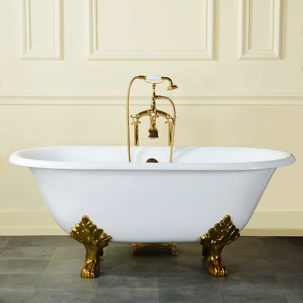 Dawson 61" Cast Iron Double Roll Top Tub