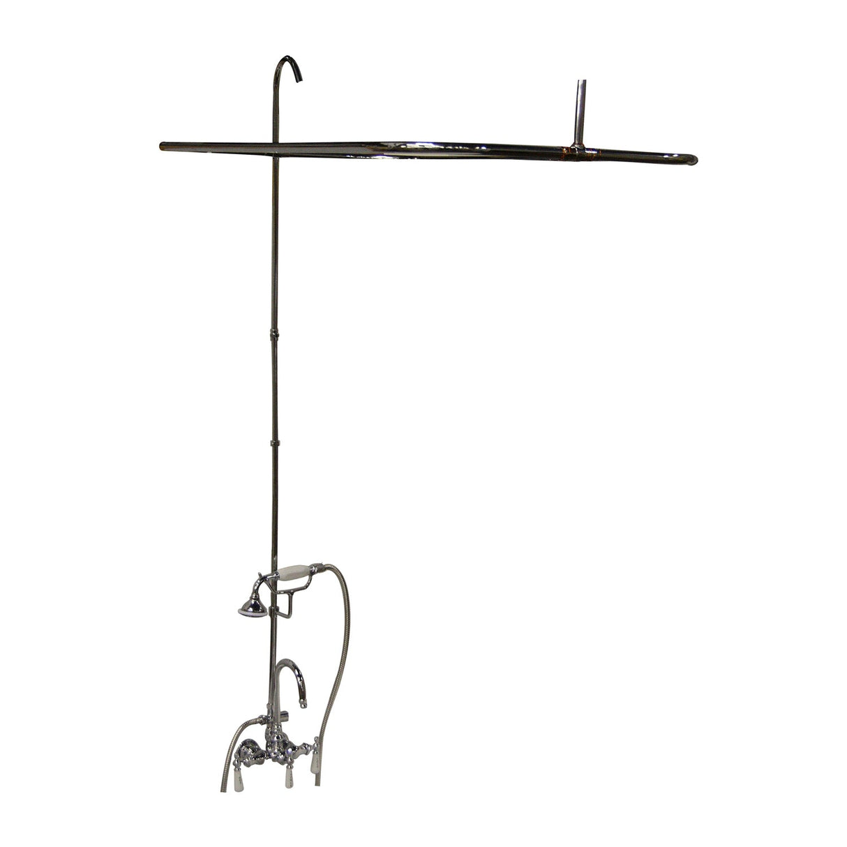 Brocton 65″ Cast Iron Roll Top Tub Kit – Polished Chrome Accessories