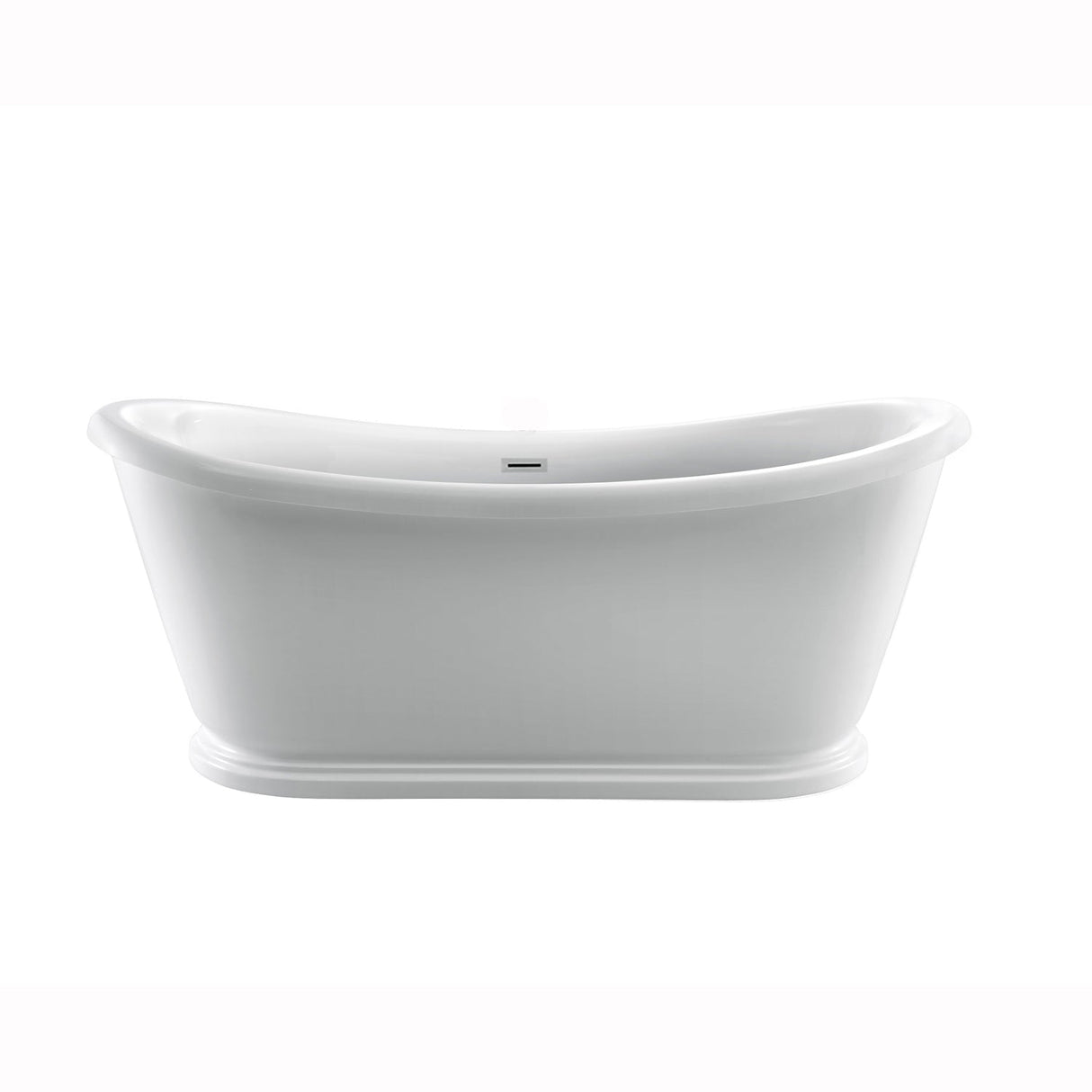 Moira 63" Acrylic Double Slipper Tub with Integral Drain and Overflow