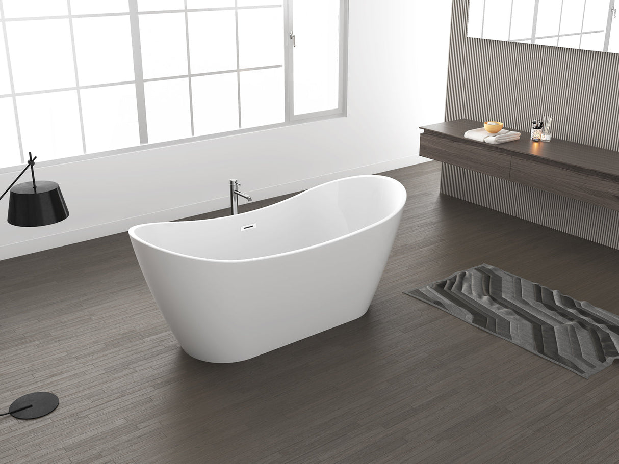 Nairobi 67" Acrylic Double Slipper Tub