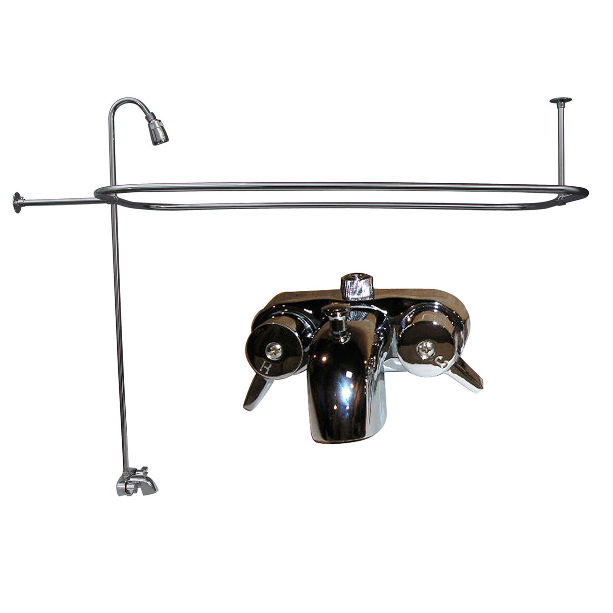 Bartlett 60″ Cast Iron Roll Top Tub Kit – Polished Chrome Accessories