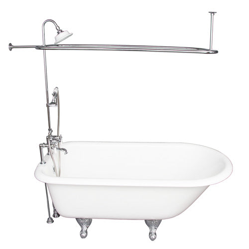 Beecher 60″ Cast Iron Roll Top Tub Kit – Polished Chrome Accessories