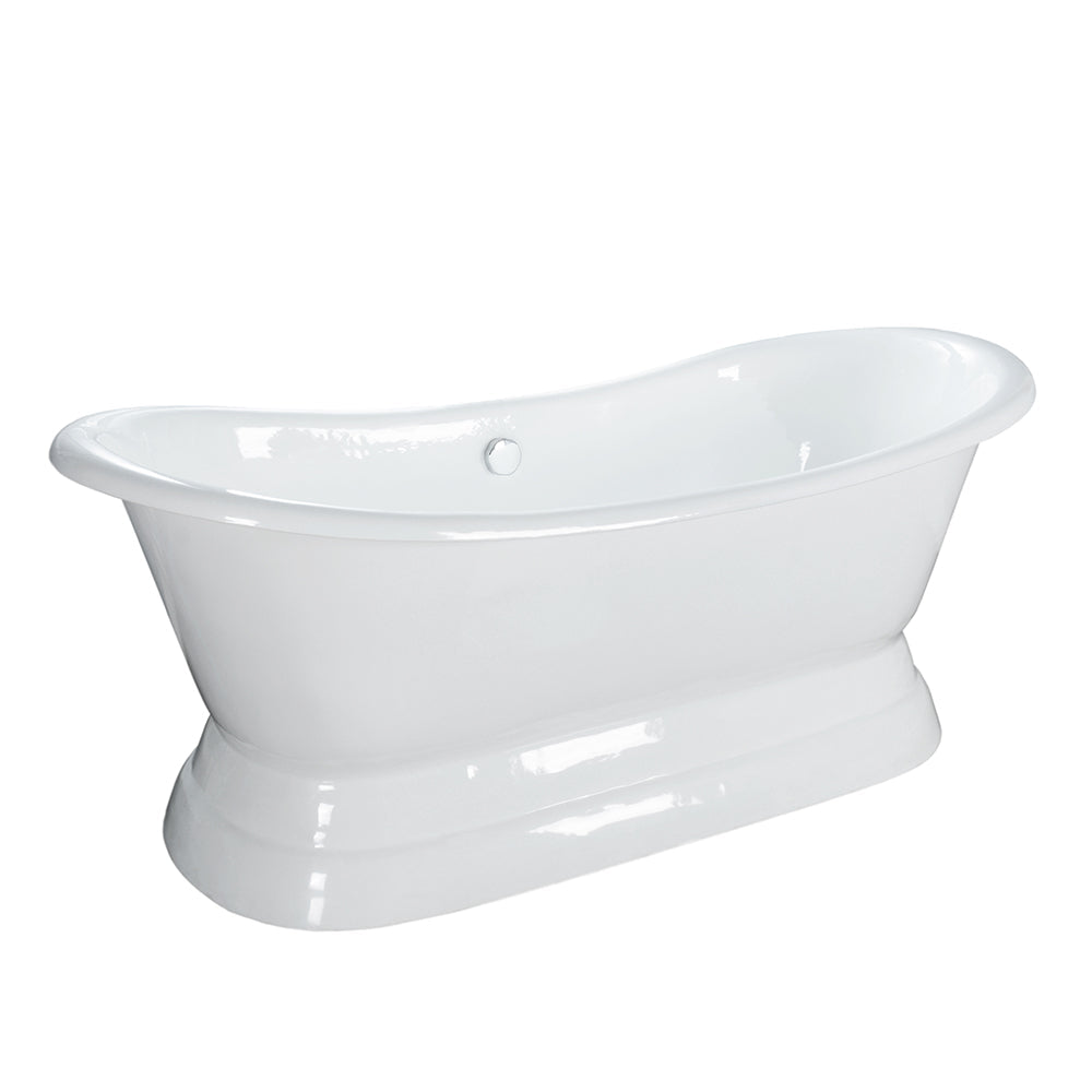 Randall 72" Cast Iron Double Slipper Tub with Base