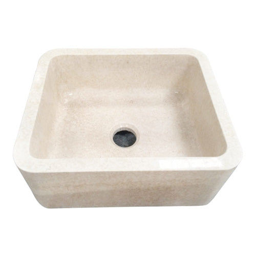 Chandra Single Bowl Marble Apron-Front Sink