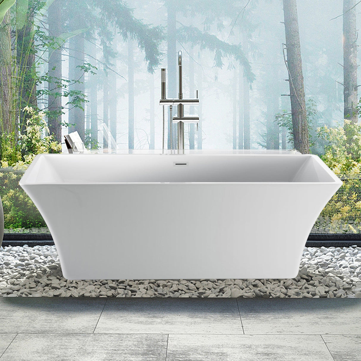 Tara 60" Acrylic Tub with Integral Drain and Overflow