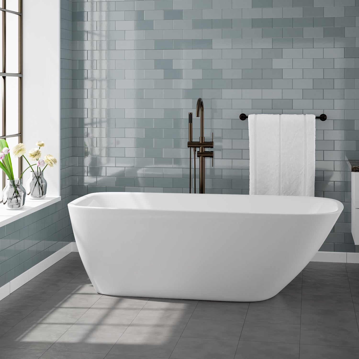 Marakesh 68" Acrylic Slipper Tub