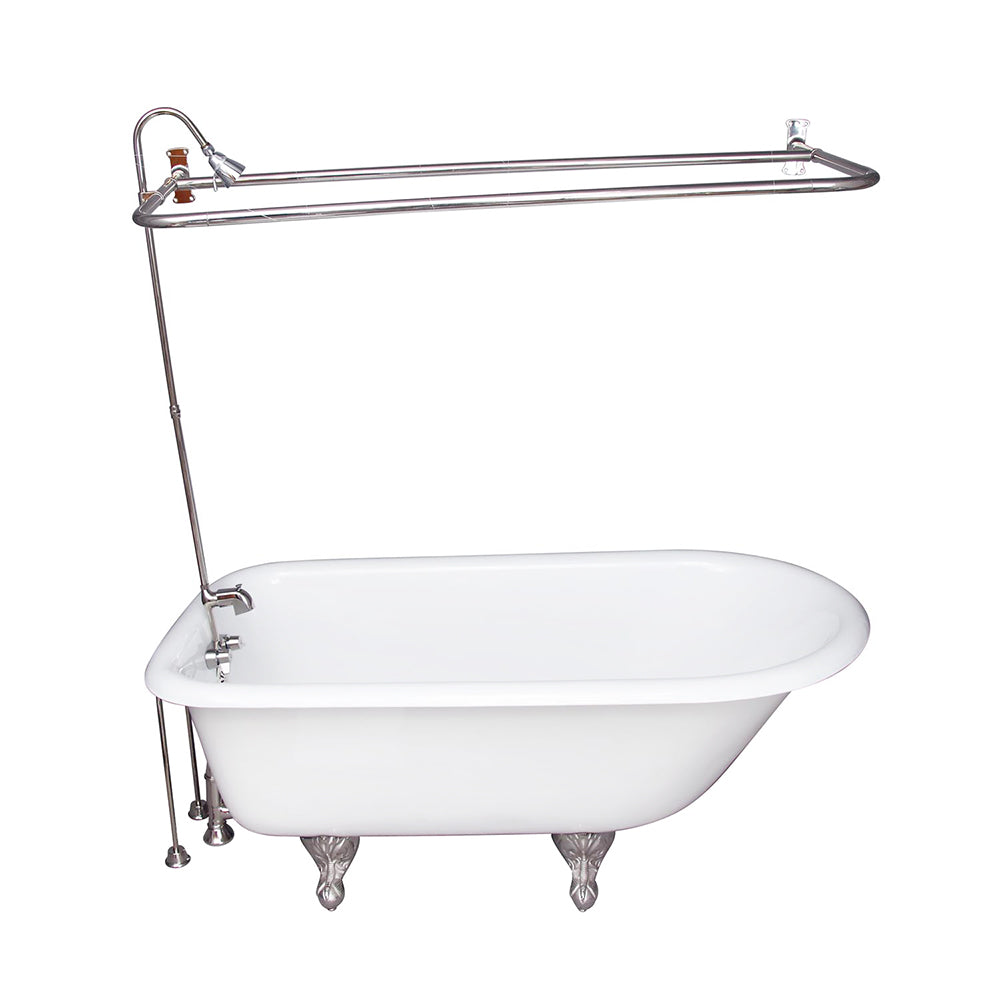 Brocton 65″ Cast Iron Roll Top Tub Kit – Polished Chrome Accessories