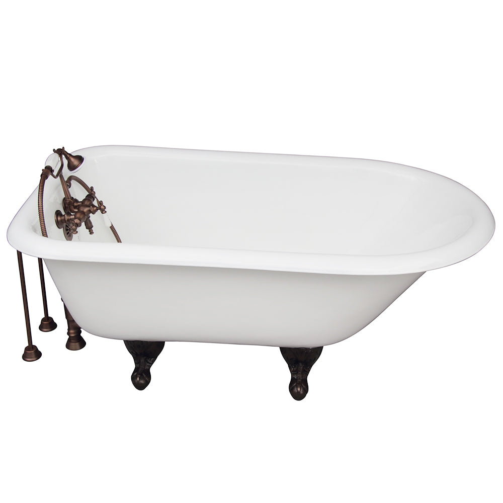 Antonio 55″ Cast Iron Roll Top Tub Kit – Oil Rubbed Bronze Accessories