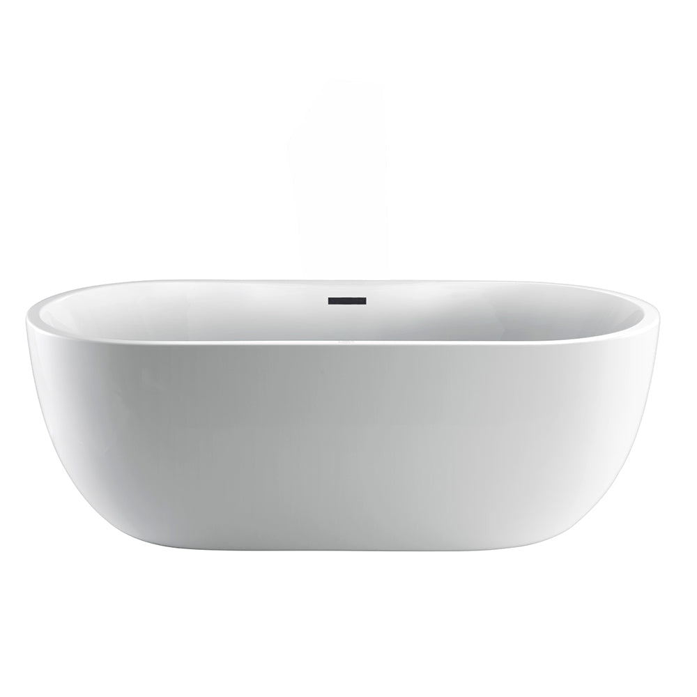 Pilar 65" Acrylic Freestanding Tub with Integral Drain and Overflow