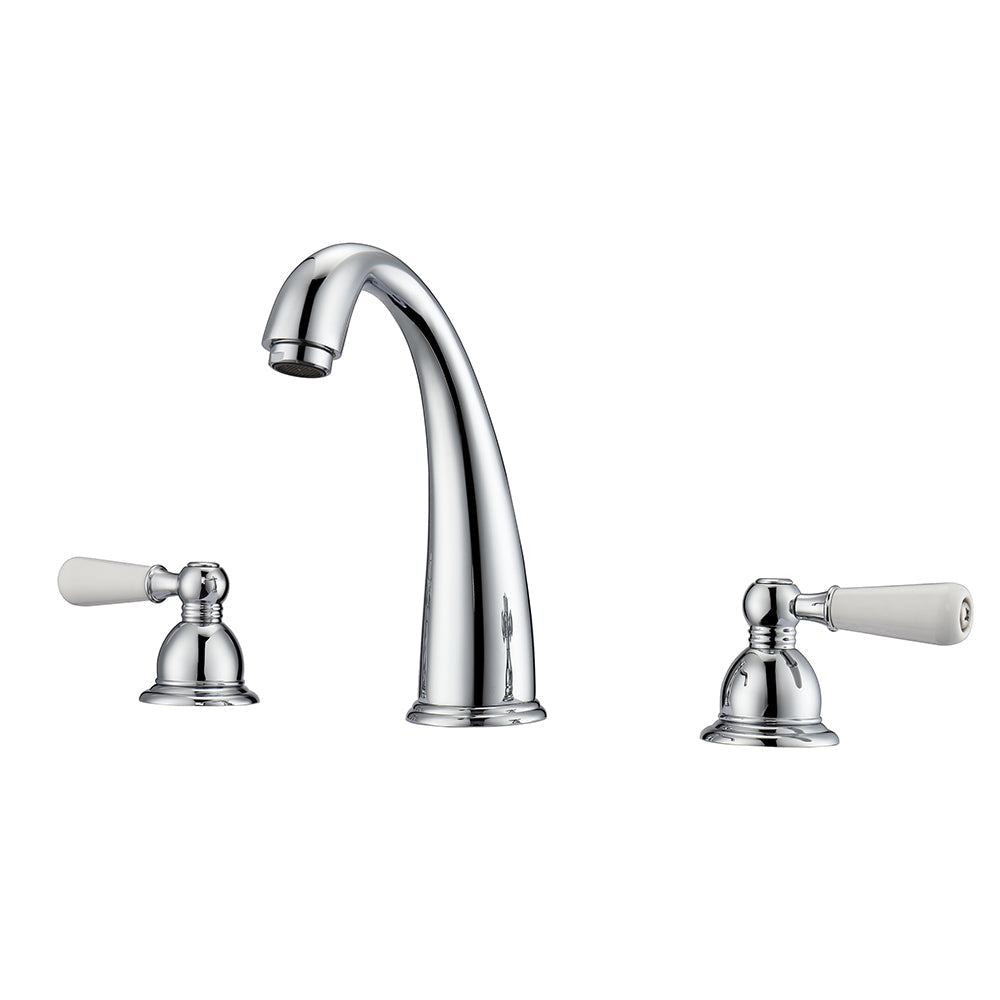Maddox Widespread Lavatory Faucet with Porcelain Lever Handles