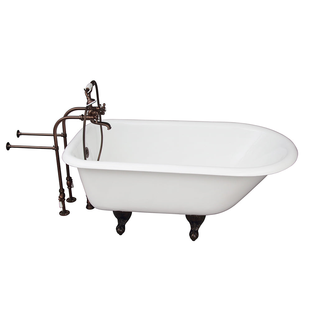 Antonio 55″ Cast Iron Roll Top Tub Kit – Oil Rubbed Bronze Accessories