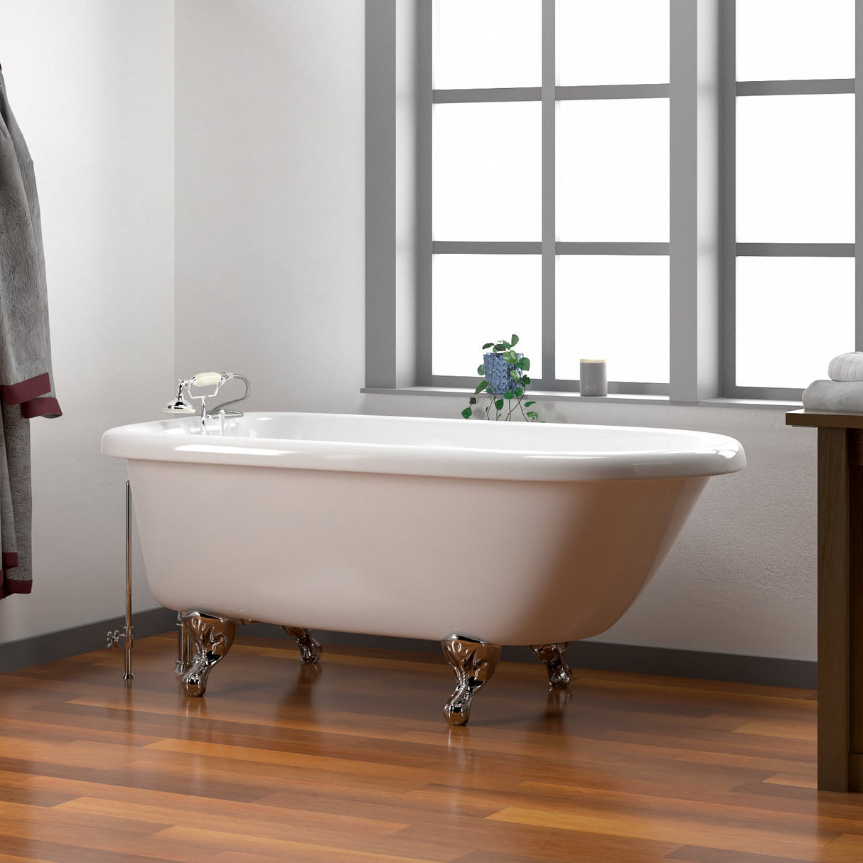 Anthea 60" Acrylic Roll Top Tub