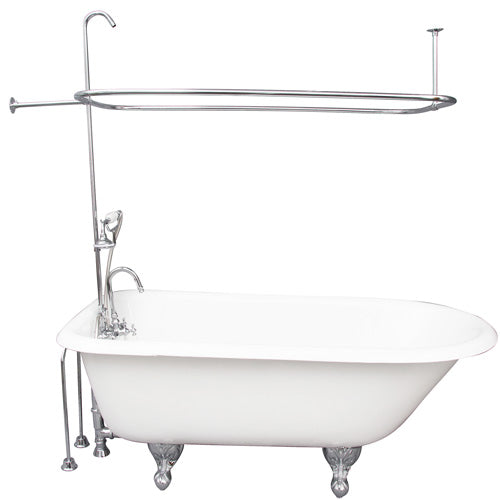 Bartlett 60″ Cast Iron Roll Top Tub Kit – Polished Chrome Accessories