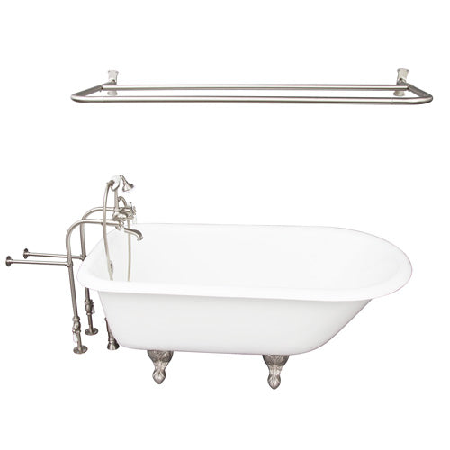 Bartlett 60″ Cast Iron Roll Top Tub Kit – Brushed Nickel Accessories