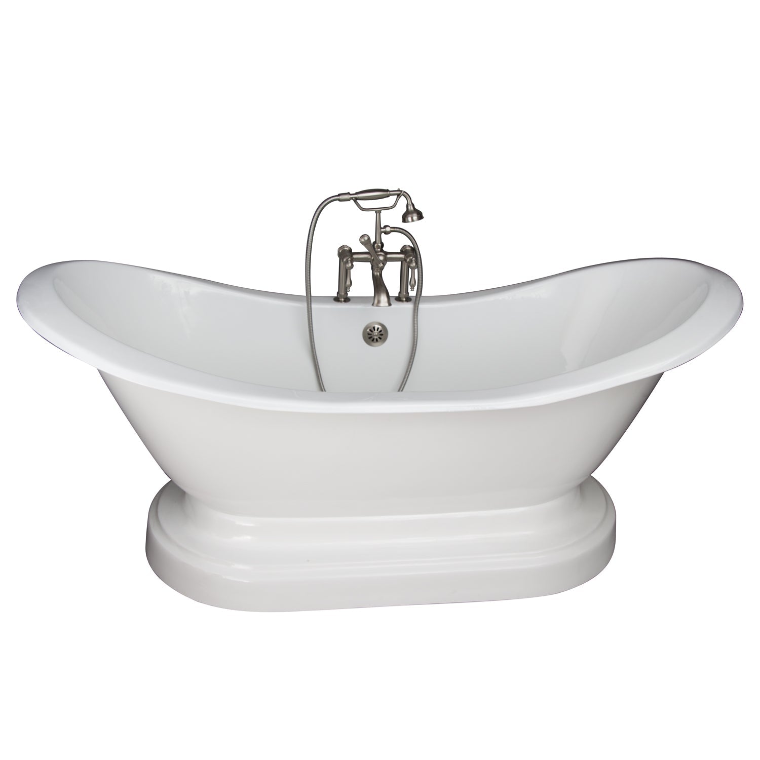 Marshall 72" Cast Iron Double Slipper Tub Kit-Polished Chrome Accessories