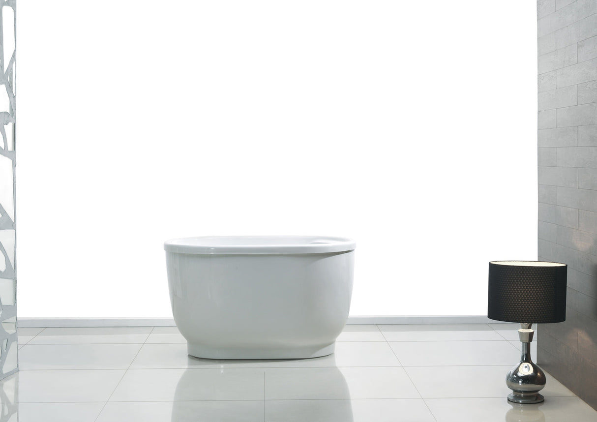 Pearl 47" Freestanding Acrylic Tub with Integral Drain