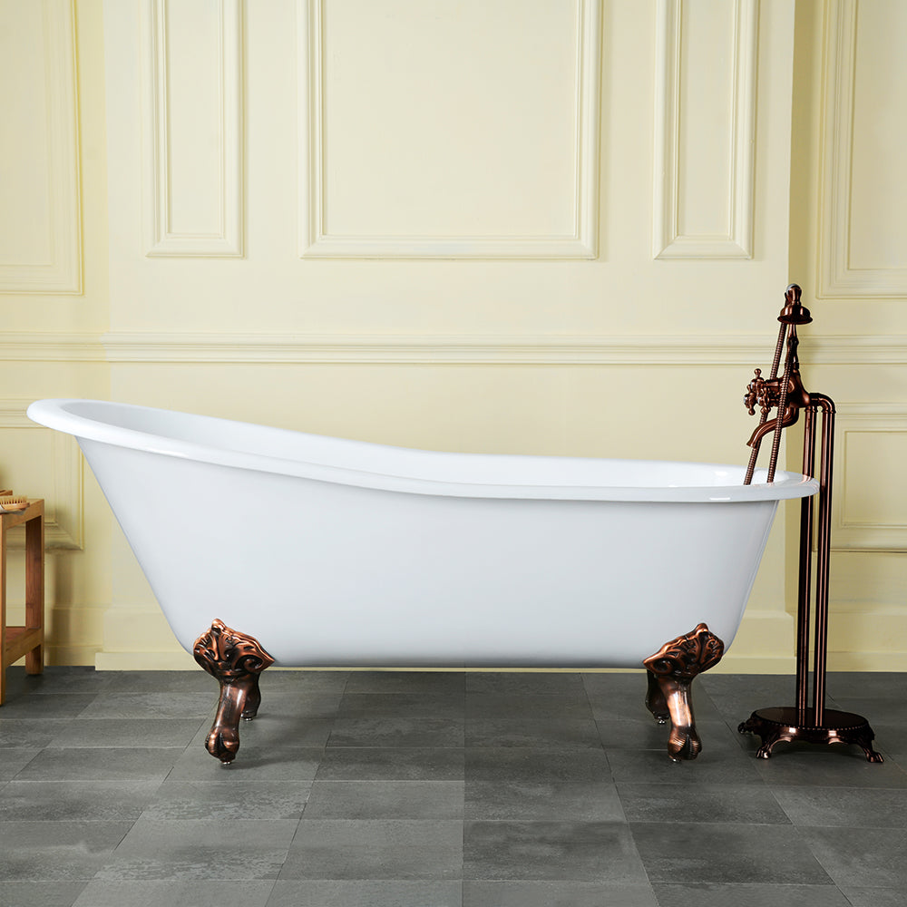 Halifax 61" Cast Iron Slipper Tub