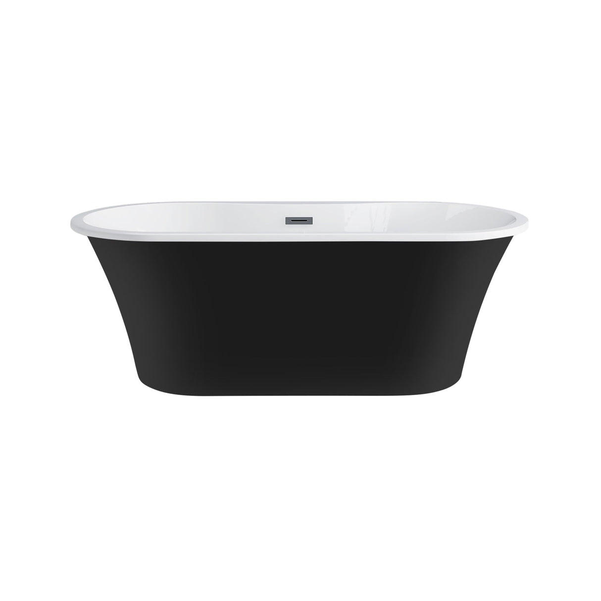 Nouri 66" Acrylic Freestanding Tub with Integral Drain in Matte Black