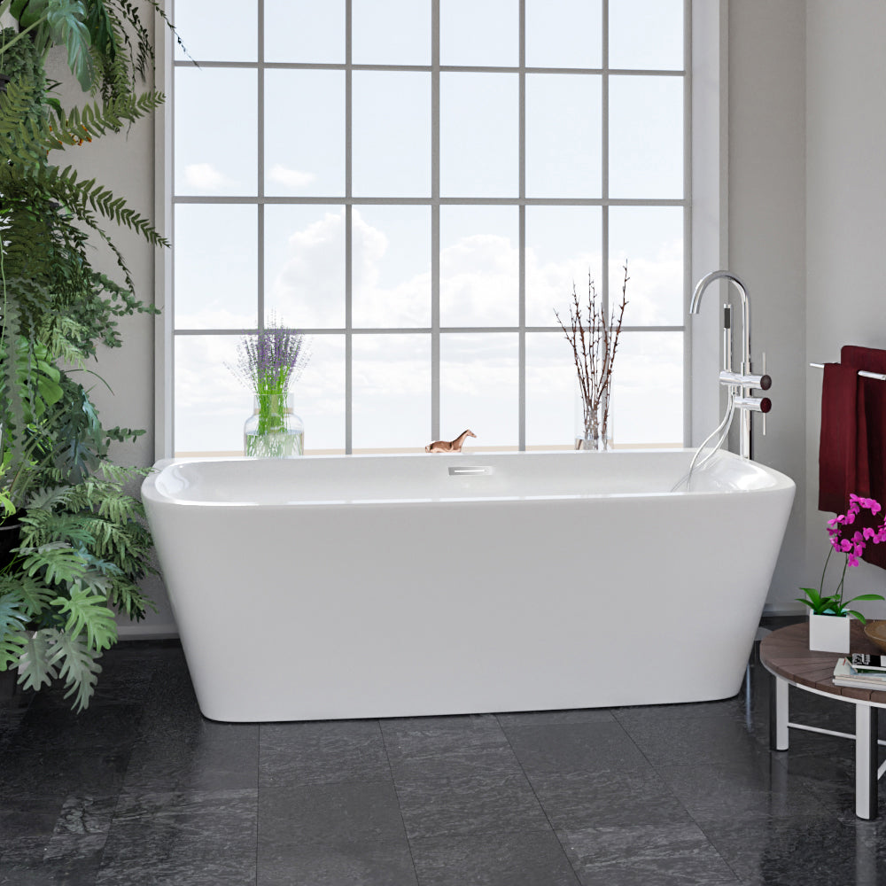 Vincent 71" Acrylic Tub with Integral Drain and Overflow