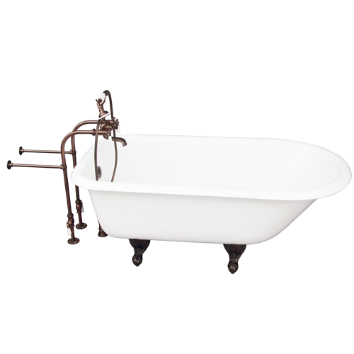 Brocton 65″ Cast Iron Roll Top Tub Kit – Oil Rubbed Bronze Accessories