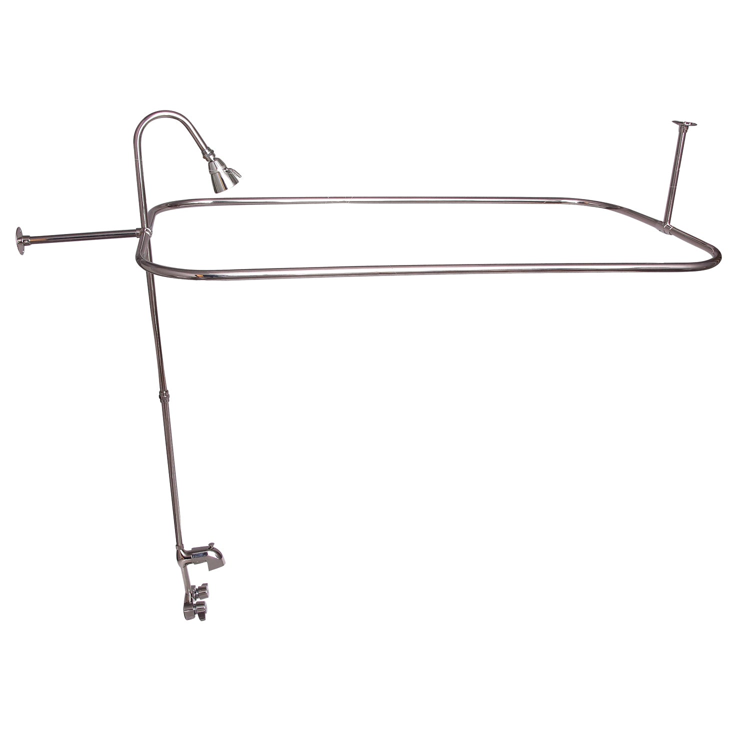 Bartlett 60" Cast Iron Roll Top Tub Kit-Polished Nickel Accessories