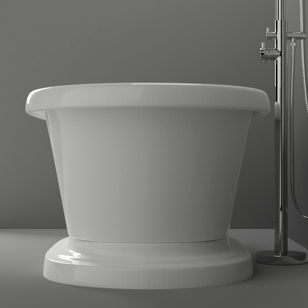 Carrie 57" Acrylic Double Roll Top Tub on Base